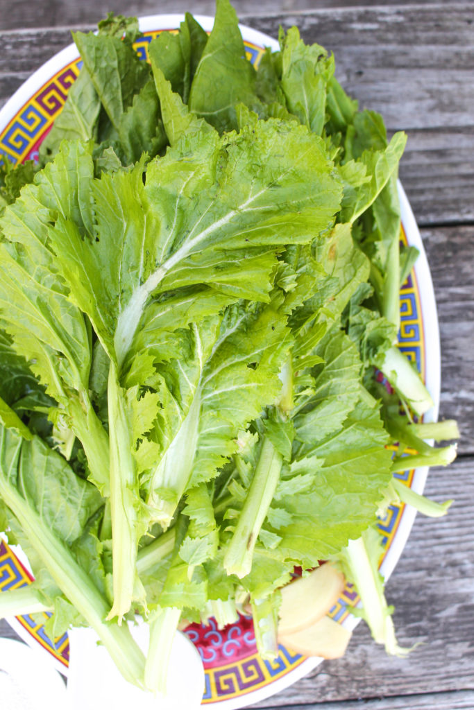 Boiled Pork with Hmong Greens (Nqaj npuas hau nrug zaub ntsuab) C